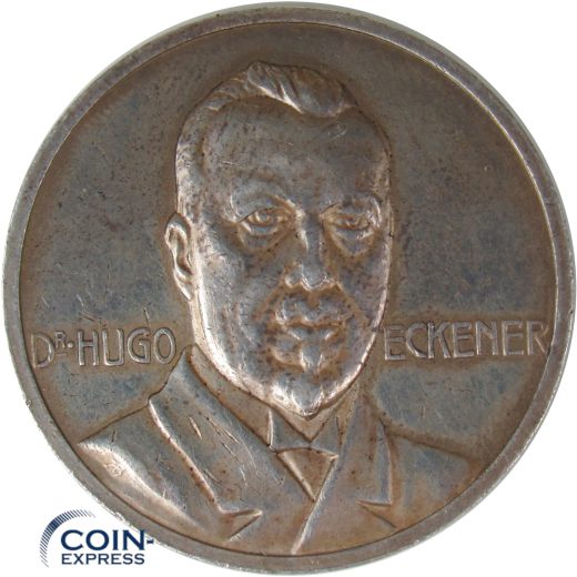 Medaille Zeppelinflug Dr. Hugo Eckener 1924