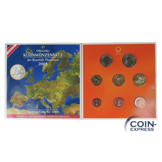 Euro Kursmünzensatz Österreich 2008 HGH