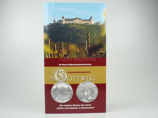 10 Euro Gedenkmünze Österreich 2006 Benediktinerstift Göttweig - im Folder