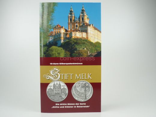 10 Euro Gedenkmünze Österreich 2007 Stift Melk - im Folder