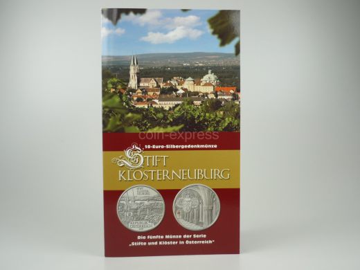 10 Euro Gedenkmünze Österreich 2008 Stift Klosterneuburg - im Folder